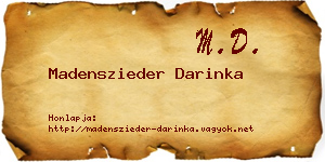 Madenszieder Darinka névjegykártya